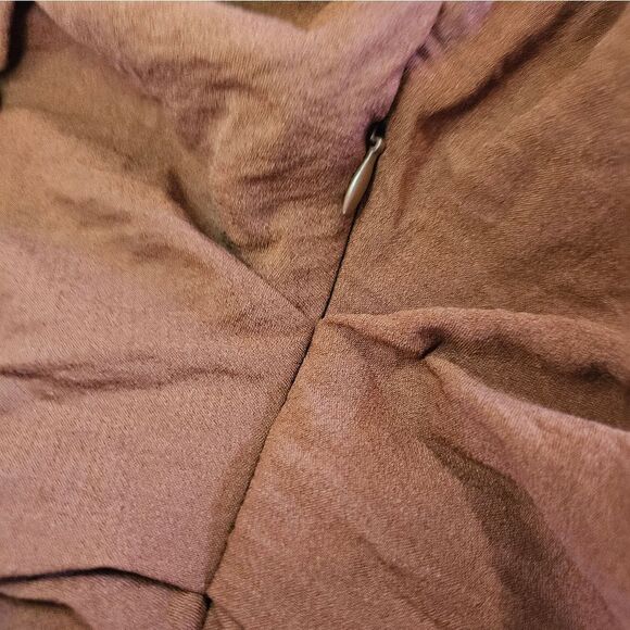 Future Collective Reese Blutstein Off Shoulder Long Sleeve Midi Dress in Rust 14 - Picture 9 of 11